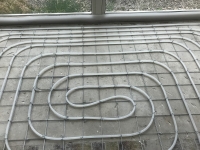 Vloerverwarming op staalnetten gebonden in Tiel